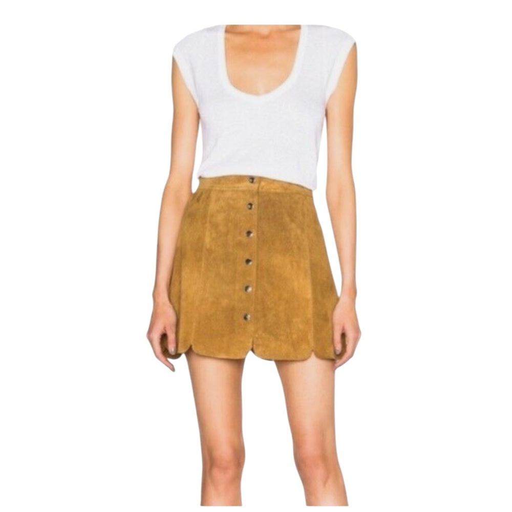 Isabel Marant Mustard Button-Front Mini Skirt